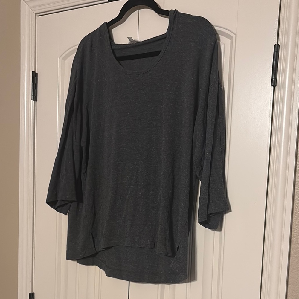 LOFT Charcoal Long Sleeve Tee